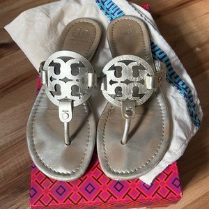 Tory Burch Sandals Miller spark gold Size 7.